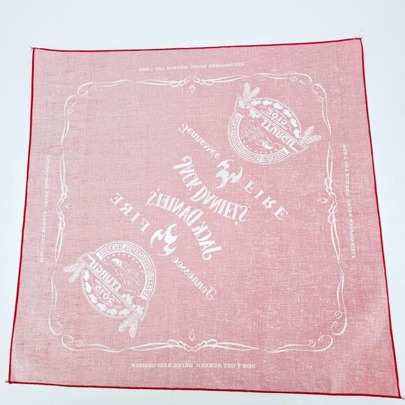 Lot of 4 Jack Daniels Wiskey Scroll Logo Bandanas Black and Red NEW Biker Core - Picture 6 of 7